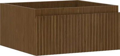 Produktbild von Mexen Rivel Badezimmerschrank für Waschbecken 50 cm, 1 Schublade, geriffelt, Nussbaum - 91A20-05023-1-BF86