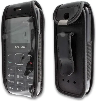 Produktbild von caseroxx Ledertasche mit Gürtelclip kompatibel mit Bea-fon C30 aus Echtleder, Tasche mit Gürtelclip und Sichtfenster
