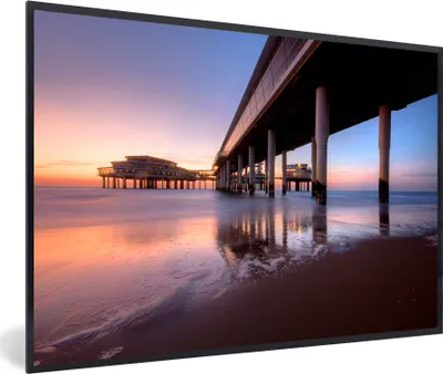 Produktbild von MuchoWow® MuchoWow® Gerahmtes Poster Meer - Brücke - Niederlande 30x20 cm - Poster mit zchwarzem Bilderrahmen - Kunstdruck - Bild-Poster