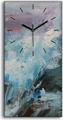 Produktbild von Wandbild Leinwand Bilder Wanduhr Geräuschlos 30x60 Seelandschaften Felsen - schwarze Hände