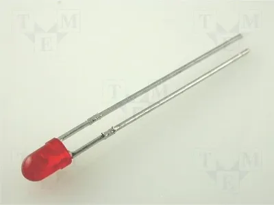 Produktbild von 5x LED rot 60° L-934LID LED Dioden THT 3mm  0,8÷5mcd 3mm