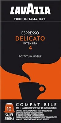 Produktbild von Lavazza Delicato, Kaffeekapsel, Espresso, Dunkle Röstung, Nespresso, 10 Tassen, Mehrfarbig