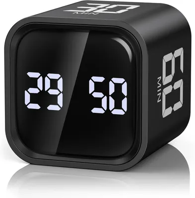 Zdjęcie produktu dla Minutnik cyfrowy kostka Pomodoro timer grawitacyjny LED naładowalny kuchnia