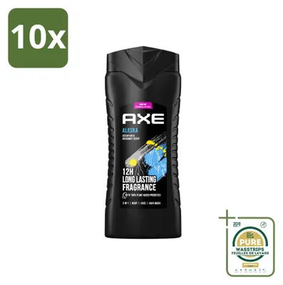 Productafbeelding van 10 x Axe Alaska 3-in-1 Douchegel - Oceaanbries en Bergamot - 400 ml - Voordeelverpakking - 10 stuks