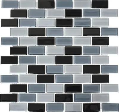 Produktbild von Glasmosaik CM B499 31x32,2 cm grau/schwarz