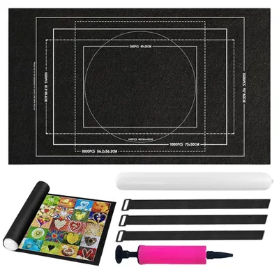 Image de Tapis de puzzle pour les puzzles jusqu'à 1500 pièces, dimensions 115 x 66 cm, en feutre