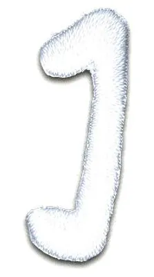 Produktbild von Buchstabe I 3.3x1.5cm: Alphabet Buchstaben Einzeln Auswählbar - Aufnäher, Bügelbild, Aufbügler, Applikationen, Patches, Flicken, Zum Aufbügeln
