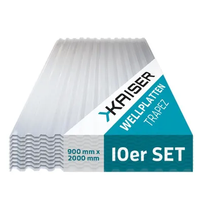 Golfplatten transparent 90x200 cm, 10 Stück, wetterfest