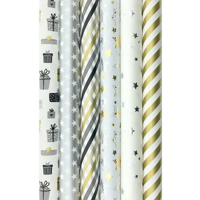 Zdjęcie produktu dla Papier pakowy TOUCH OF GOLD 3 - papier świąteczny na Boże Narodzenie - 3 metry x 70 cm - 6 rolek