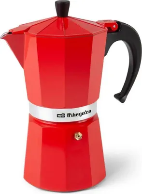 Obrázek produktu pro Orbegozo KFR 1240, Moka konvička, Červená, Hliník, 12 hrnků