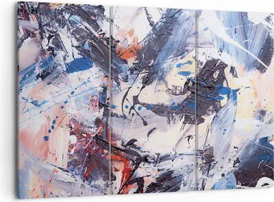 Produktbild von Bild auf Leinwand - Leinwandbild - 3 Teile - Abstraktion verschüttet Farben - 105x70cm - Wand Bild - Wanddeko - Wandbilder - Leinwanddruck - Bilder - Wanddekoration - Leinwand bilder - CE105x70-4383