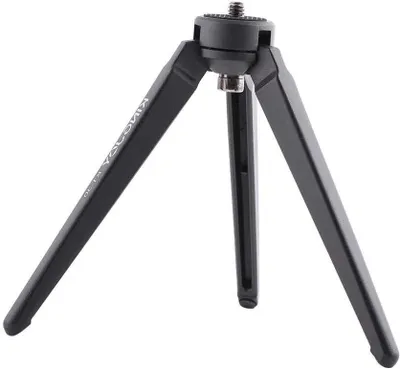 Productafbeelding van Mini Driepoot Statief - Telefoonhouder Desktop - Foto's Maken - Lichtgewicht Aluminium - 13.5 cm - Zwart