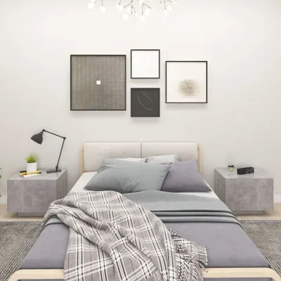 Obrázek produktu pro vidaXL Noční stolek Concrete Grey 100x35x40 cm Dřevěný materiál