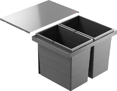 Produktbild von Hailo Abfallsammler 10000225 Triple XL 600 28/ 28 Liter dunkelgrau