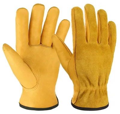 Produktbild von OZERO Arbeitshandschuhe Herren Leder, Gartenhandschuhe Dornenfest EN 388