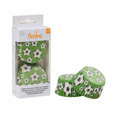 Immagine prodotto di Cestini per muffin 36pcs calcio 50 x 32 mm