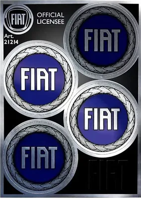 Produktbild von Fiat Chromaufkleber Offizielle 4 Logo Blau 48 mm, Tischmaße 94 x 131 mm