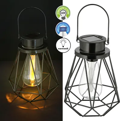 Produktbild von LED Solar Laterne, schwarz, ca.18cmH