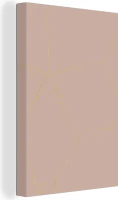 Produktbild von OneMillionCanvasses® - Leinwandbilder - 90x140 cm, Muster - Altrosa - Gold, Wandbilder Kunstdruck Wanddekoration - Wandschmucke - Schlafzimmer