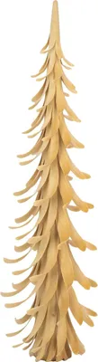 Ein eleganter Spiralbaum aus hellem Holz mit kunstvoll geschwungenen Zweigen steht aufrecht und strahlt eine schlichte und moderne Ästhetik aus