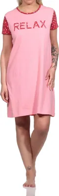 Produktbild von Kurzarm Damen Nachthemd im Casual Look - 122 214 10 757 ; rosa , 44-46