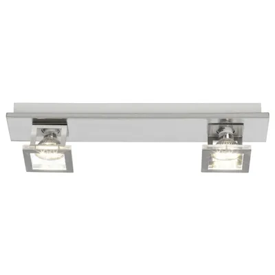 Produktbild von Brilliant LED Deckenleuchte Window Nickel satiniert 2-flammig 2 x 3W GU10 500lm warmweiß 3000K