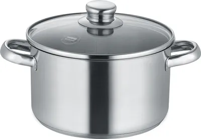 Produktbild von Kochtopf - Ø 20 cm - Edelstahl 18/10 - mit Glasdeckel