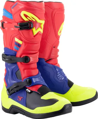 Zdjęcie produktu dla boty TECH 3, ALPINESTARS (červená/modrá/žlutá fluo/černá, vel. 45,5)