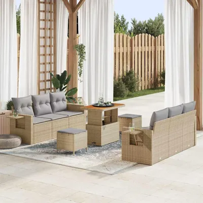 Obrázok produktu pre Maison Exclusive - Záhradný nábytok Béžový Poly-rattan
