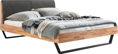 Produktbild von HASENA Designbett Pietro 20 Kernbuche Polsterkopfteil smoke 140x200