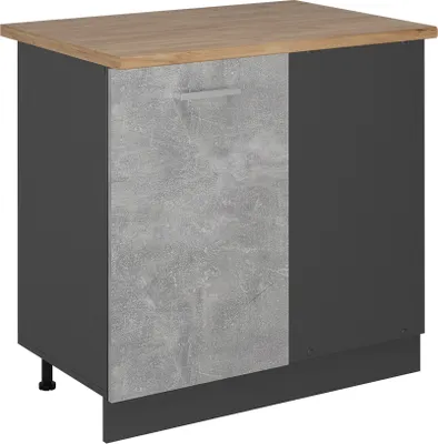 Produktbild von Eckunterschrank Vicco R-Line Beton 86 cm , AP Eiche, Model 53987