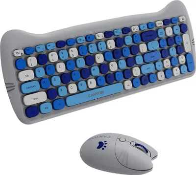 Obrázok produktu pre Bezdrôtová súprava Canyon HSET-W6 Kitty Edition, modrá
