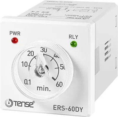 Produktbild von Verzögerungsrelais 0-60 Min, 1/16DIN (48x48mm), monofunktionell, 1 Schaltkontakt, Sockelausführung, 8-polig, 230V AC
