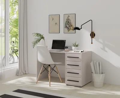 Produktbild von FurMeb24 Schreibtisch MAXIONE - Cashmere 120 x 75 cm