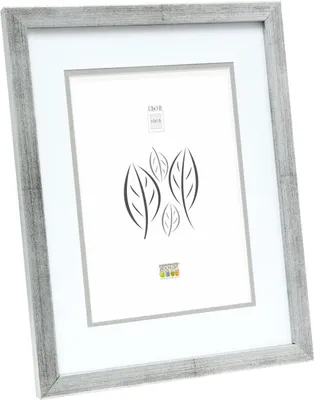 Immagine prodotto di S43AD1P1 Cornice in legno argento 24x30 cm passepartout