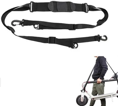 Productafbeelding van Schouderriem voor fiets - Schouderriem voor fiets - Riem voor strandstoel - Transportriem voor scooter - Antislipriem met stevige gespen - Geschikt voor scooters en vouwfietsen