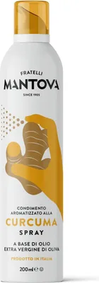 Produktbild von SPRAYLEGGERO Natives Olivenöl Extra Aromatisiert mit Kurkuma 200 ml - durch die Praktische Sprühflasche Können Sie bis zu 90% des Öls Einsparen