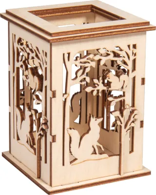 Produktbild von Tischlaterne "Wald", Bausatz, 15-teilig