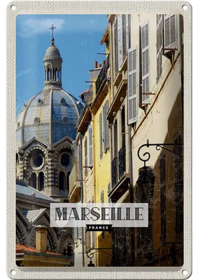 Produktbild von Blechschild Reise 20x30cm Marseille France Retro Altstadt