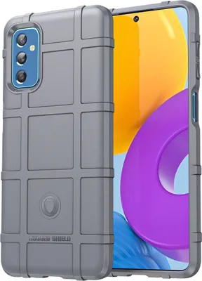 Produktbild von Mobigear Rugged Shield  Samsung Galaxy M52 Hülle Flexibles TPU Backcover Stoßfest - Grau
