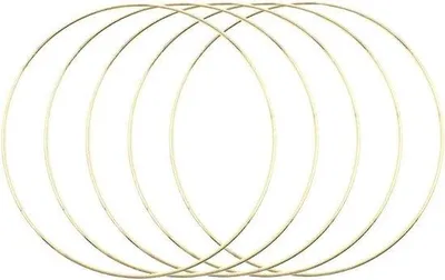 Image de Anneaux métalliques dorés de 20 cm - Décoration à faire soi-même