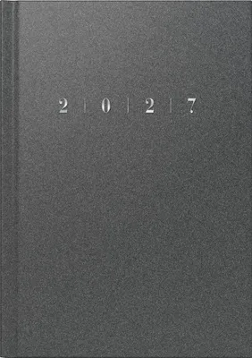 Produktbild von Buchkalender studioplan int. 16,8x24cm 1 Woche/2 Seiten Kunststoff grau 2027