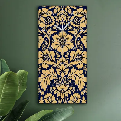 Produktbild von Wohnzimmer Leinwand Uhr Geräuschlos Küche 30x60 Ornamente, Abstrakt, Textur, weiße Zeiger