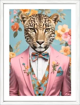 Produktbild von Gerahmtes Bild Leopard In A Suit I 33x43 cm