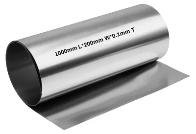 Edelstahlblech 0,1 mm x 200 mm x 1 m, Rolle, 304er, für Basteln & Industrie