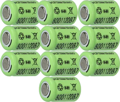 Produktbild von vhbw 10x Akku Ersatz für 1/3AAA für Modellbau (150mAh, 1,2V, NiMH)