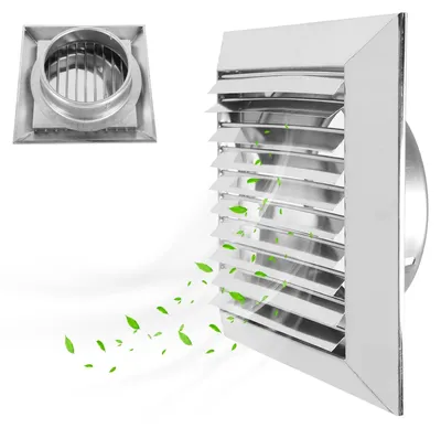 Immagine prodotto di Griglia di ventilazione in acciaio inossidabile con zanzariera, diametro 150 mm