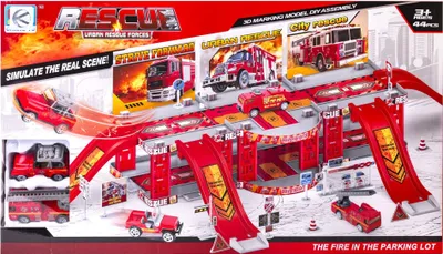 Image de Parking pour les véhicules des pompiers avec 2 voitures