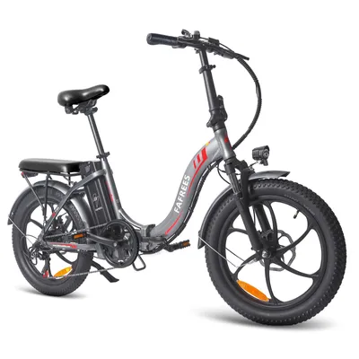 Produktbild von E-bike klapprad 20 zoll Rostfreie Aluminiumlegierung Wasserdicht IP54 36 V 18 Ah 648 Wh bis zu 100 - 130 km Pedelec 7 Gang, Grau