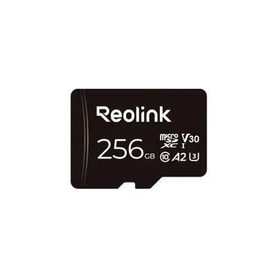 A black microSD card with white text and logos.